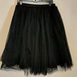 NWOT black tulle skirt